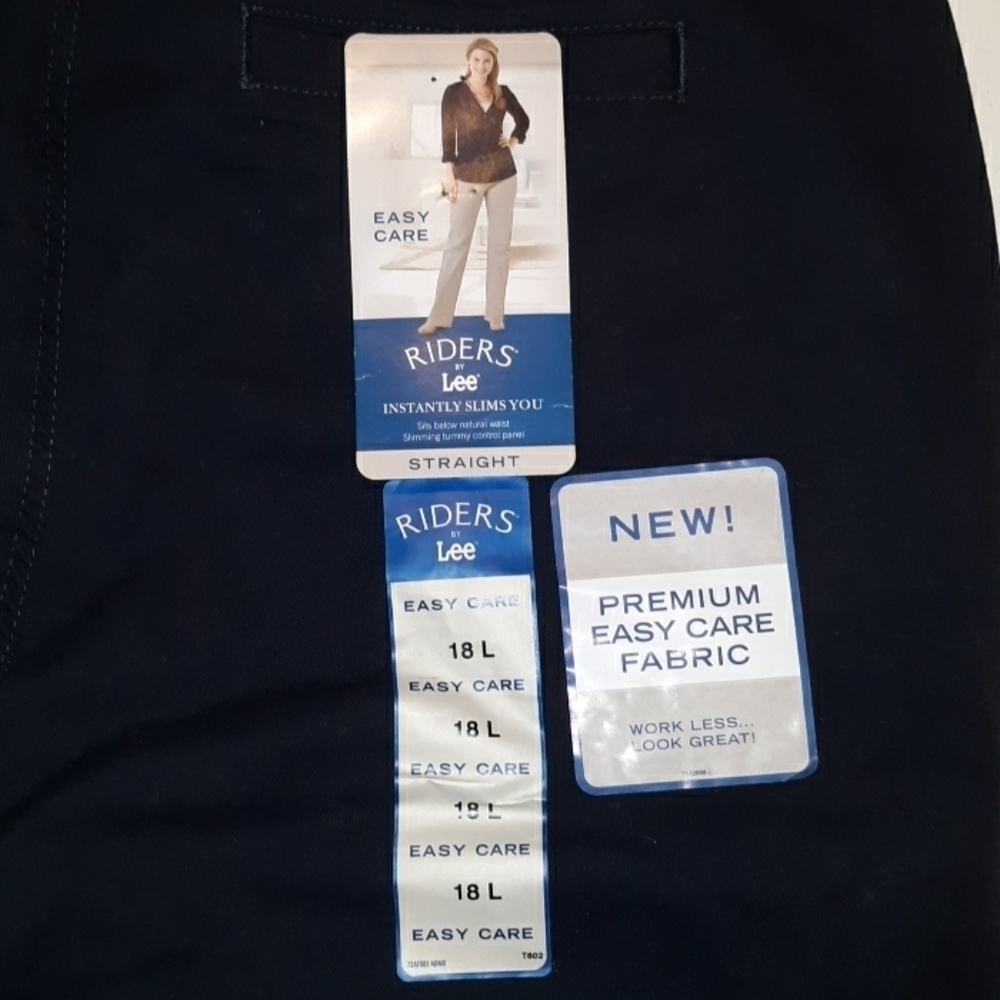 Riders by Lee navy blue 18L straight dress pants